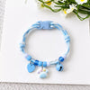 Adjustable Nylon Pet Collar with Wooden Accent and Bell