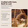 Hanging Rattan Pet Basket Bed for Pets Up to 22 lb