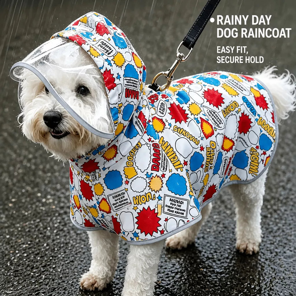 Waterproof Reflective Dog Raincoat for Small to Medium Dogs
