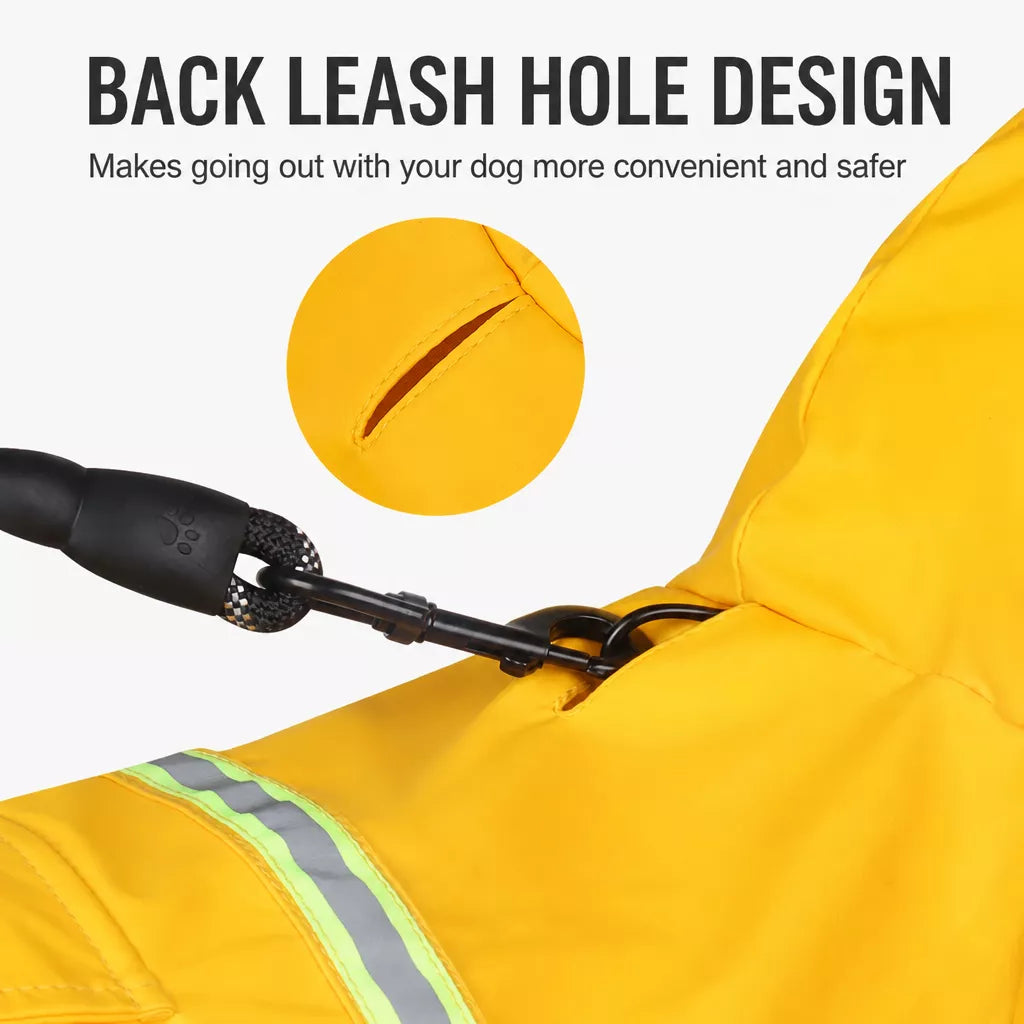Hooded Reflective Dog Rain Cape