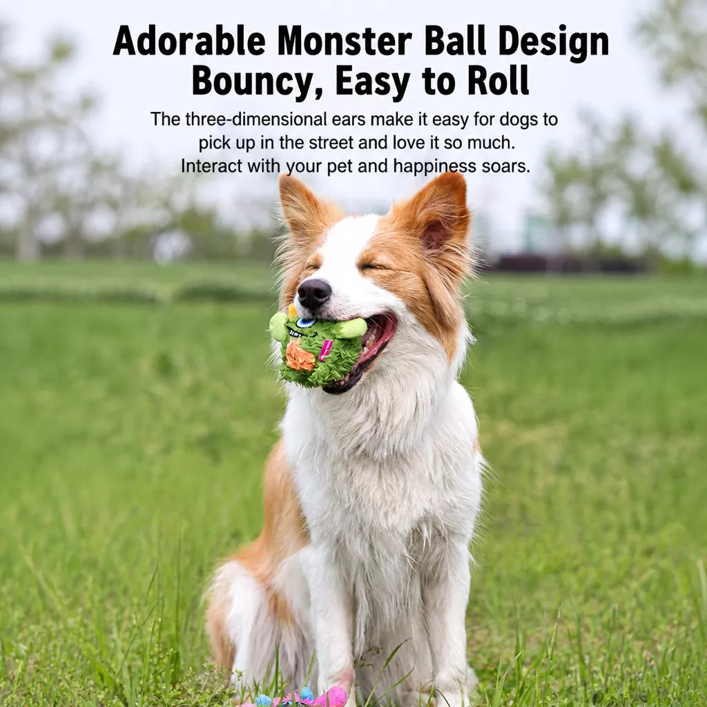 Monster Dragon Egg Squeaky Plush Dog Toy for Small & Medium Dogs