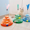 Cat Spinning Wheel Toy with Feather Wand and Play Balls