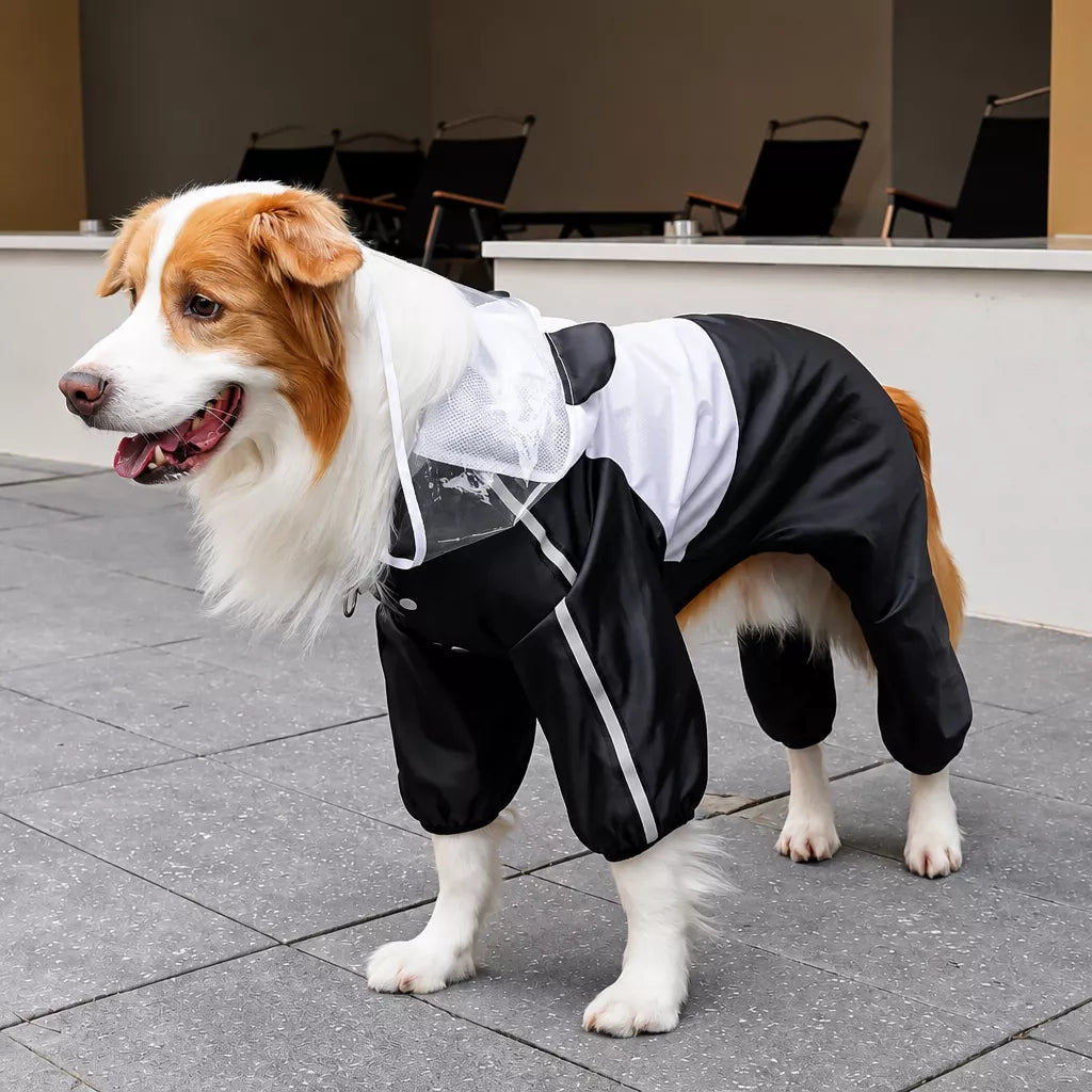 Full-Coverage Four-Leg Waterproof Raincoat for Dogs