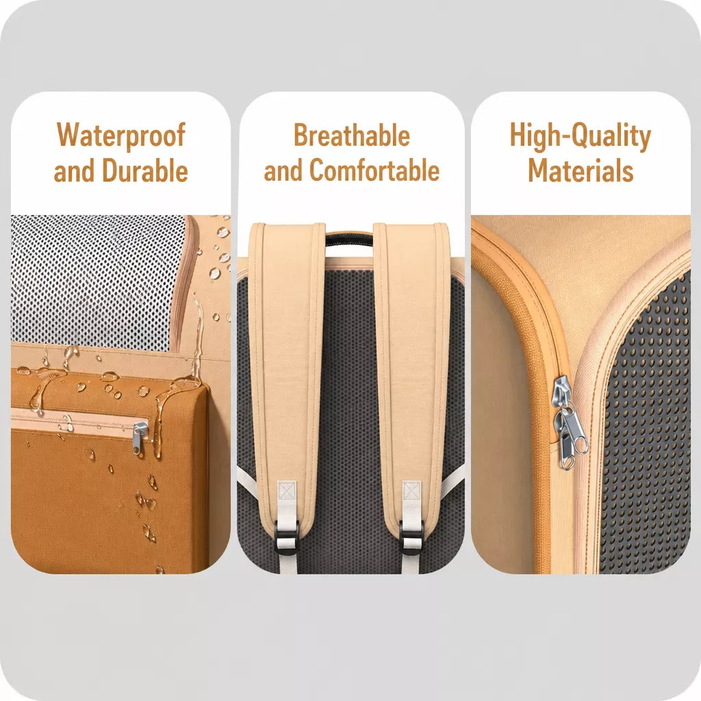Expandable Pet Carrier Backpack for Pets Up to 16 lb