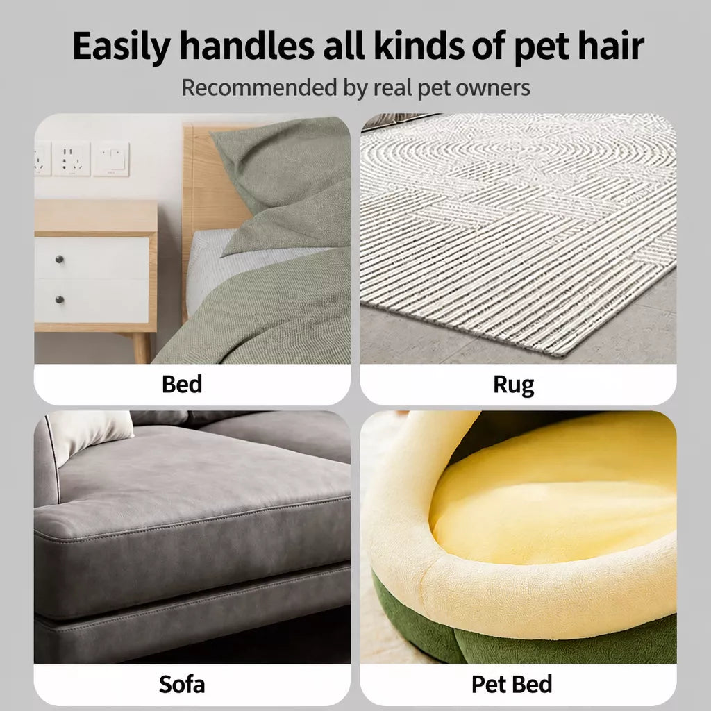 Long-Handle Pet Hair Removal Brush for Sofas and Bedding