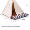 Semi-Enclosed All-Season Cotton-Linen Pet Bed for Cats and Small Dogs