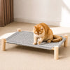 Cot-Style Cat Bed with Washable Scratching Mat