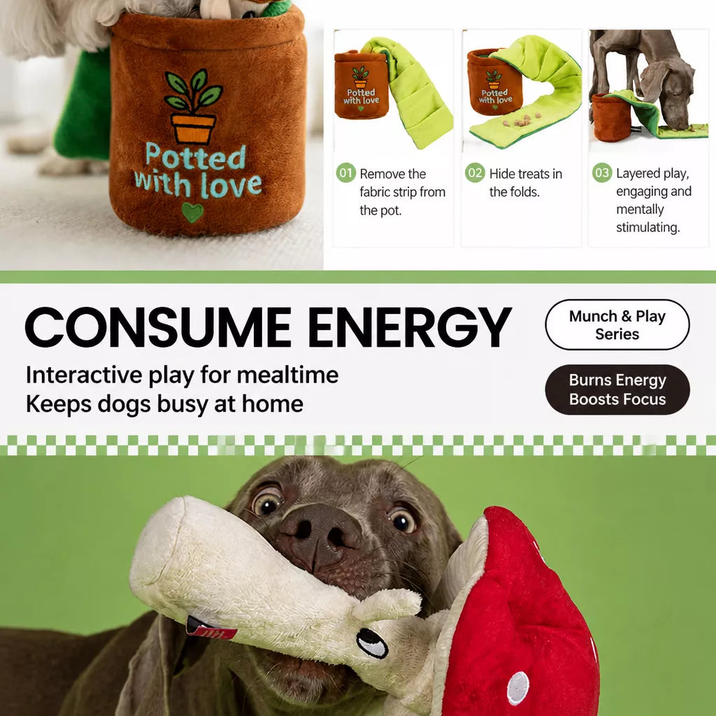 Mushroom Snuffle Mat & Treat-Hiding Toy for Dogs