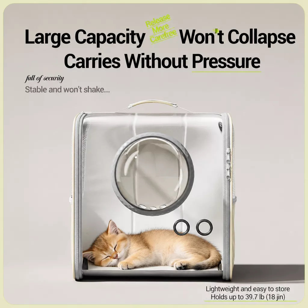 Breathable Pet Carrier Backpack for Cats and Small Dogs