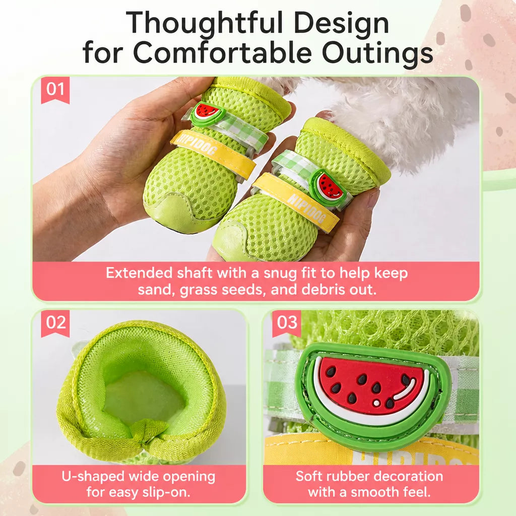 Breathable Soft-Sole Dog Shoes for Outdoor Walks