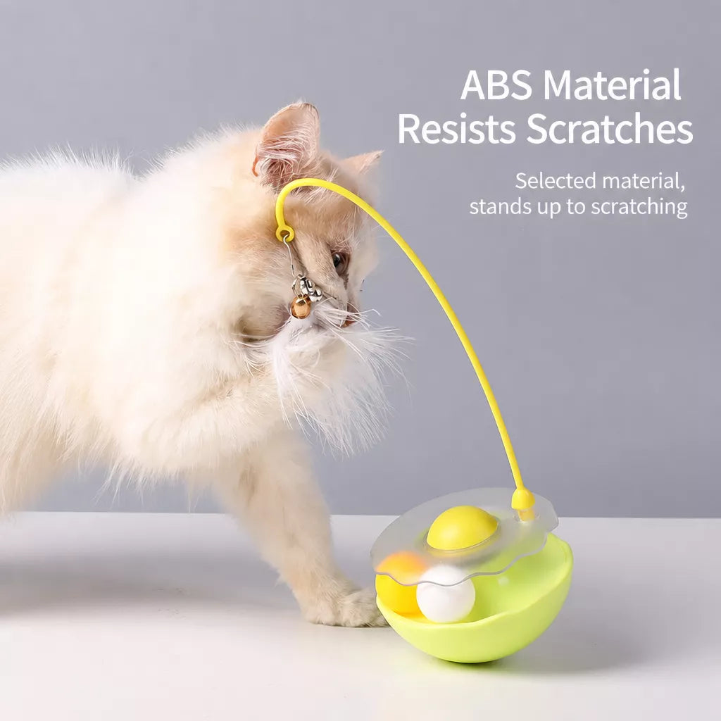 Wobble Cat Toy with Feather Accessory