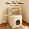 Two-Level Square Sisal Cat Scratcher Barrel with Resting Space