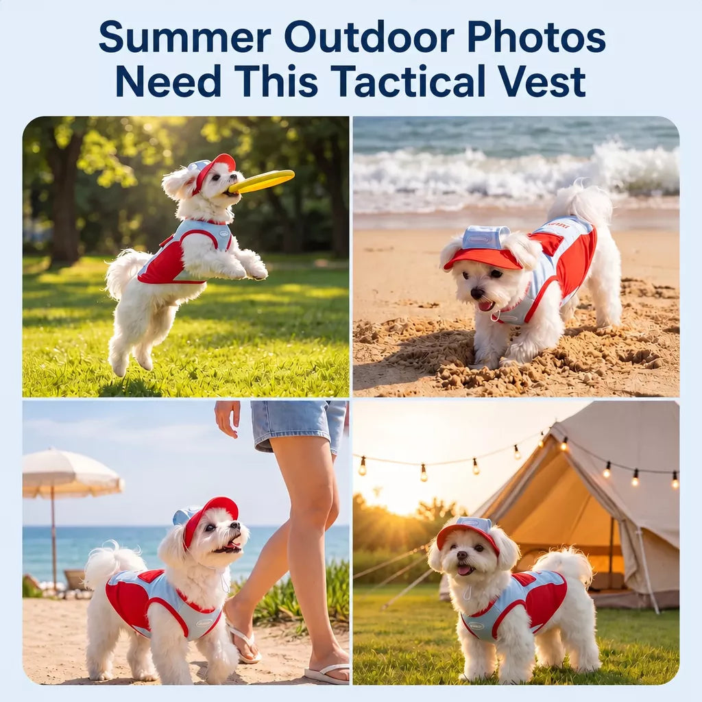 Lightweight Polyester Summer Vest for Small Dogs