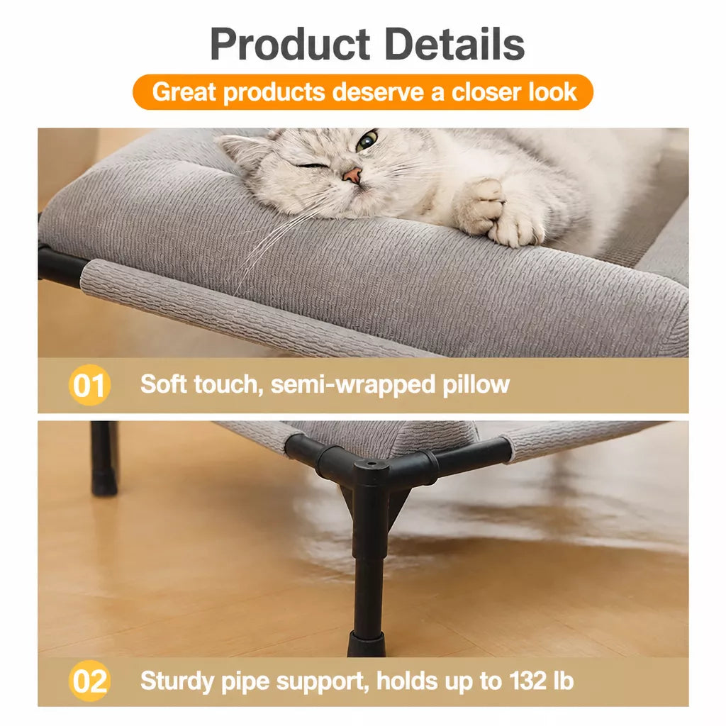Elevated Pet Cot with Removable, Washable Cover