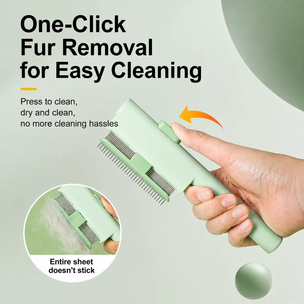 Self-Cleaning Deshedding Comb for Cats & Dogs