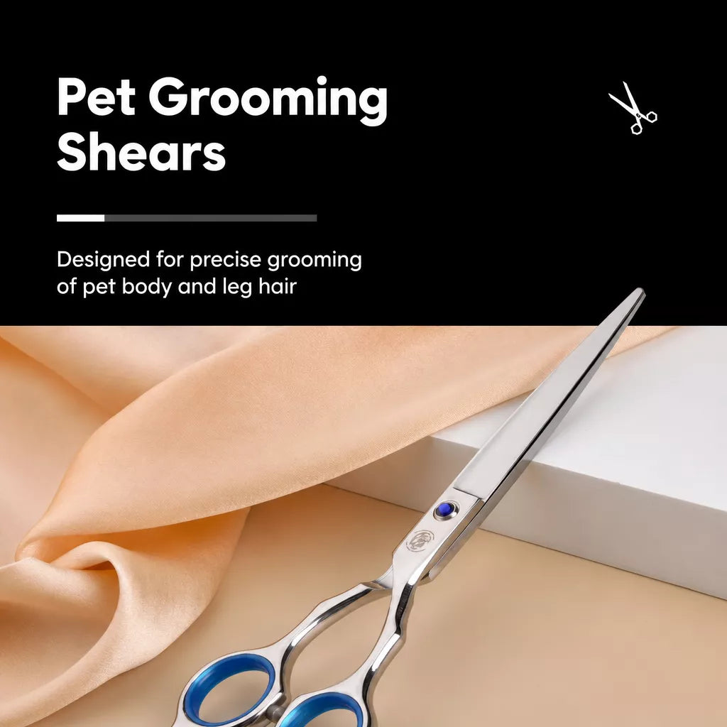 Pet Grooming Shears Set with Storage Case