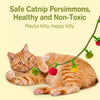 Felt Tomato Cat Wand Toy with Bell