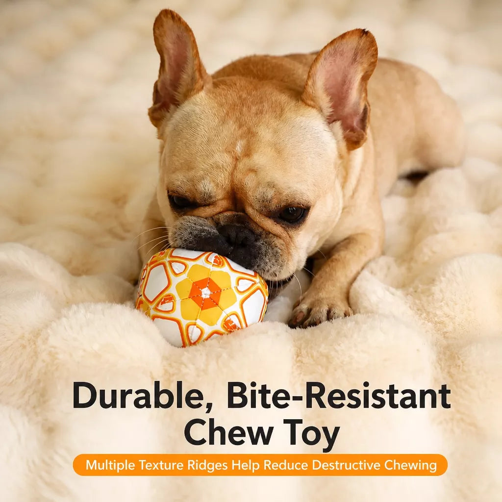 Unicorn Plush Squeaky Ball Toy for Small Dogs, 3.9-Inch