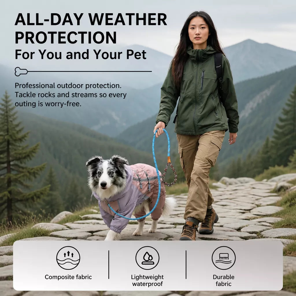 Four-Leg Dog Raincoat for Medium to Large Dogs