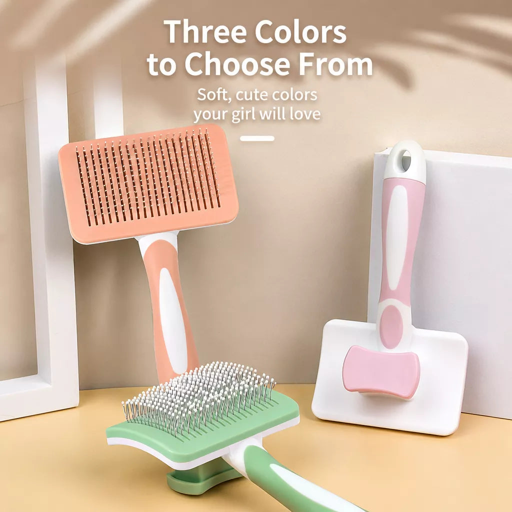 Self-Cleaning Deshedding Brush for Dogs & Cats