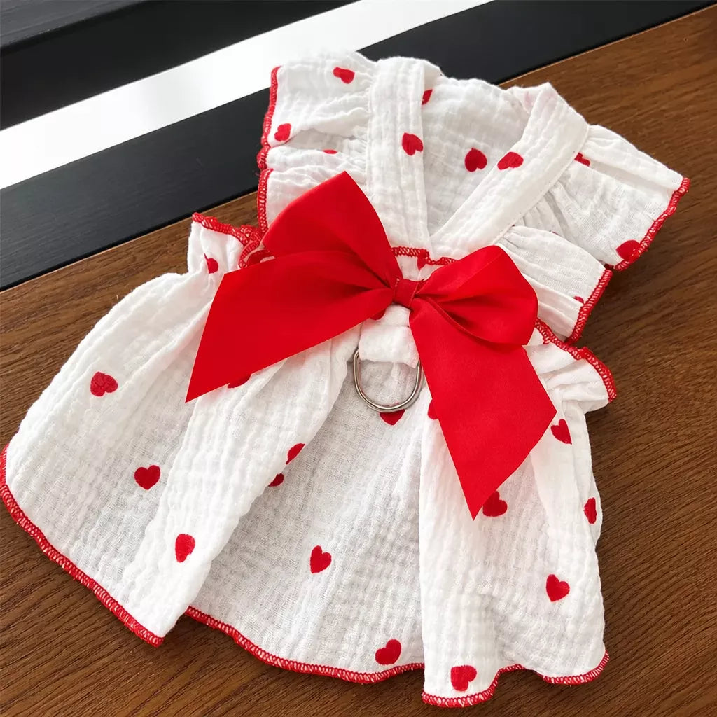 Lightweight Cotton Pet Dress for Small Dogs and Cats