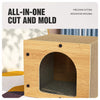 Corrugated Cardboard Cat Scratcher House with Hideaway
