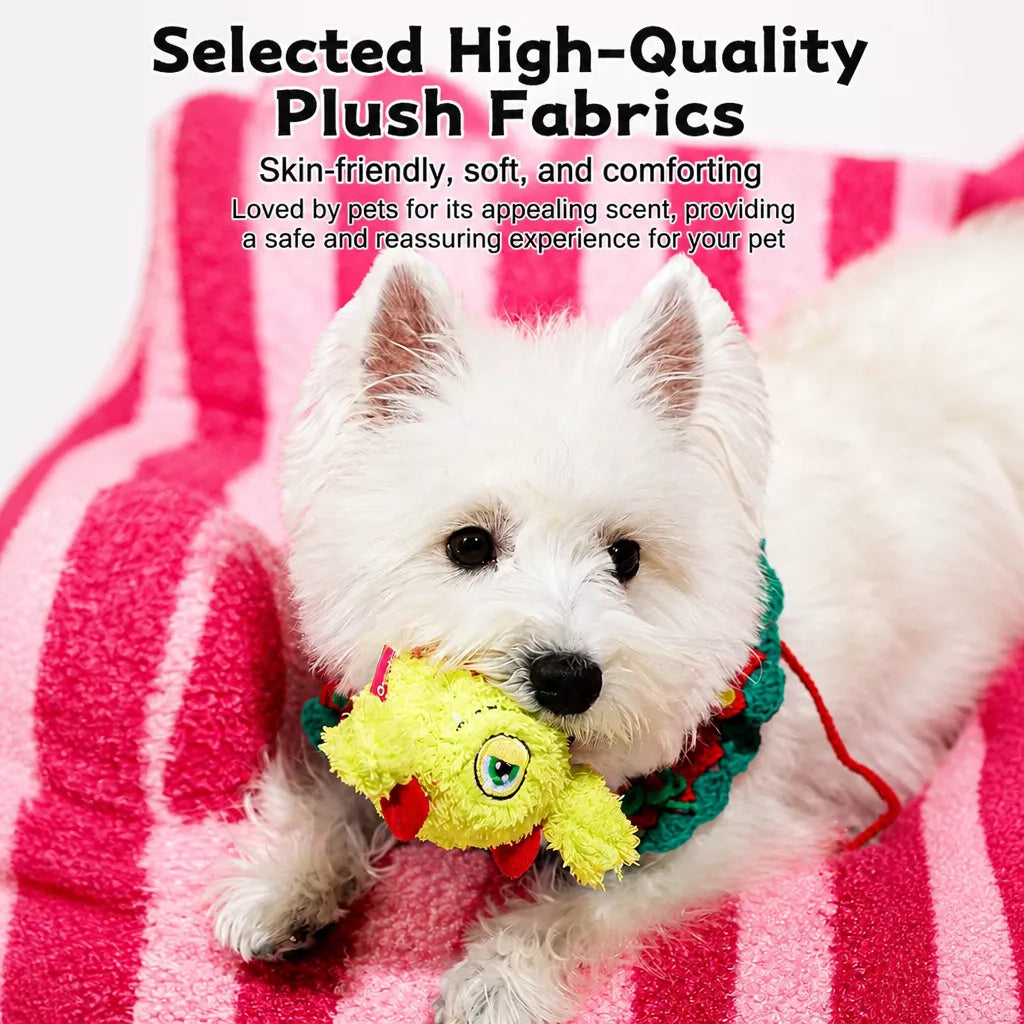 Monster Dragon Egg Squeaky Plush Dog Toy for Small & Medium Dogs