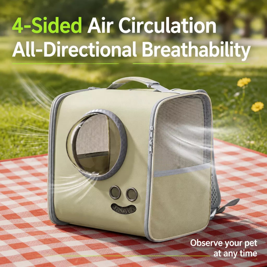 Breathable Pet Carrier Backpack for Cats and Small Dogs