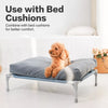 Elevated Steel-Frame Pet Bed with Breathable Fabric