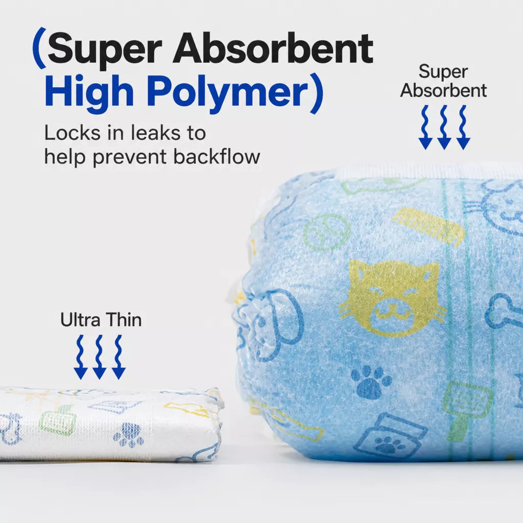Disposable Pull-On Dog Diapers for Male and Female Dogs