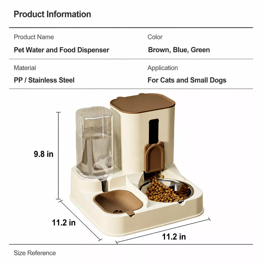 Pet Food and Water Bowl for Cats and Dogs