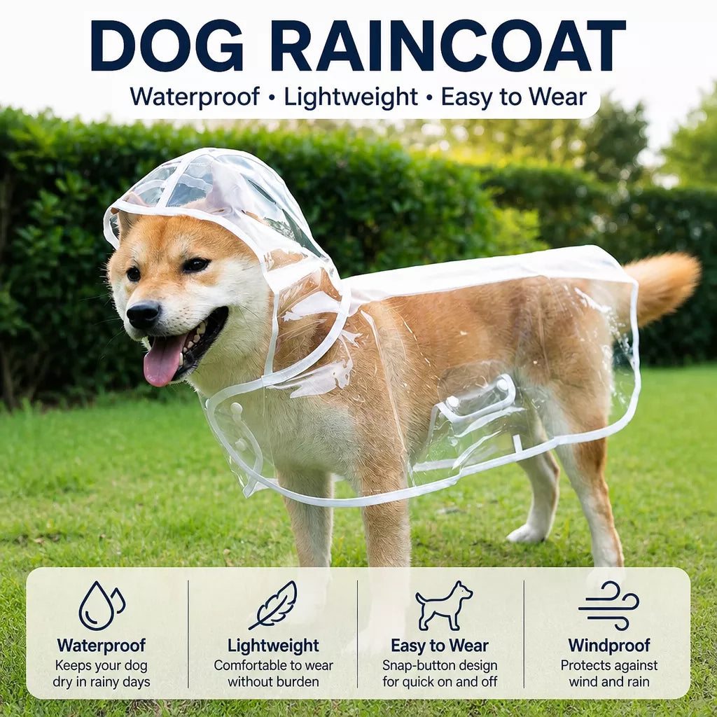 Transparent EVA Raincoat for Dogs
