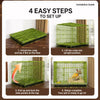 Reinforced Iron Dog Crate with Tray for Small Dogs