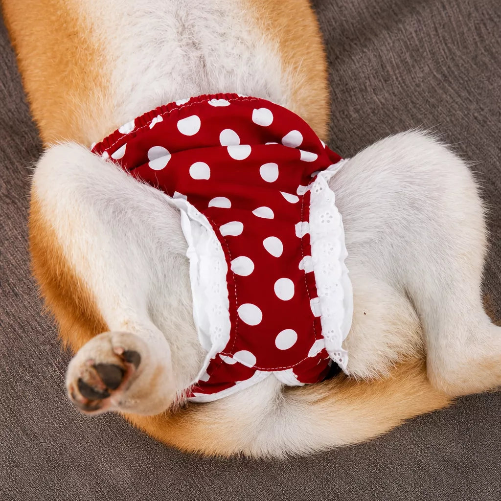 Cotton Dog Diaper for Female Dogs During Heat Cycles