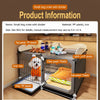 Indoor Iron Dog Crate with Separate Toilet Area