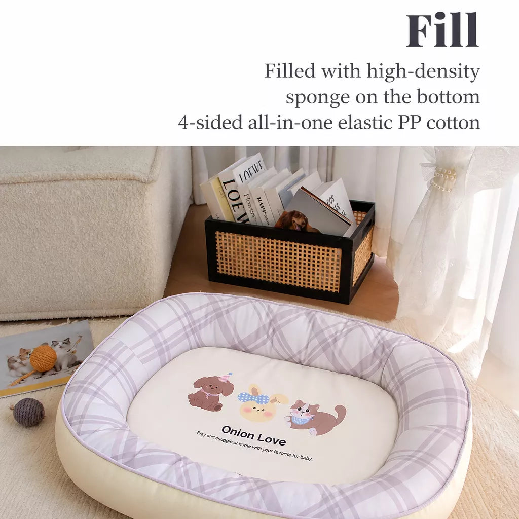All-Season Washable Pet Bed for Small Dogs & Cats