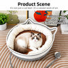 Faux Cotton-Linen Cat Bed with Built-In Scratcher