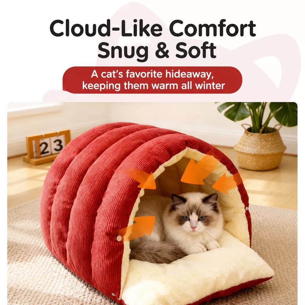 Semi-Enclosed EPE Foam Pet Bed with Snap-Button Design