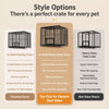 Indoor Iron Dog Crate with Tray and Locking Casters
