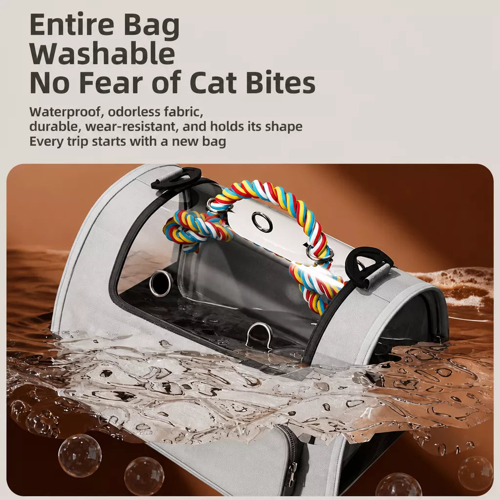 Breathable Pet Carrier Backpack with Handheld Carry Option