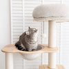 Rubberwood Cat Tree with Hideaway and Climbing Platform