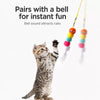 Hanging Feather Cat Teaser Toy with Elastic Wand