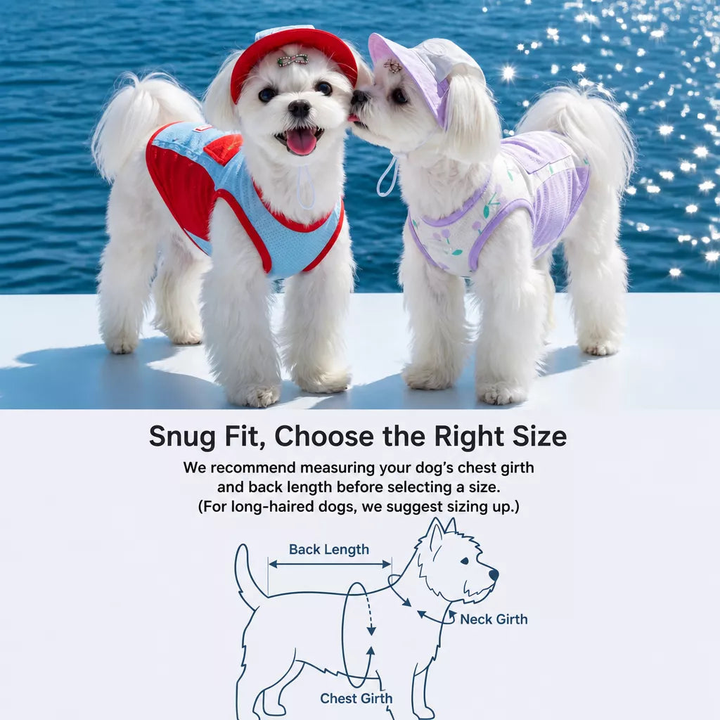 Lightweight Polyester Summer Vest for Small Dogs