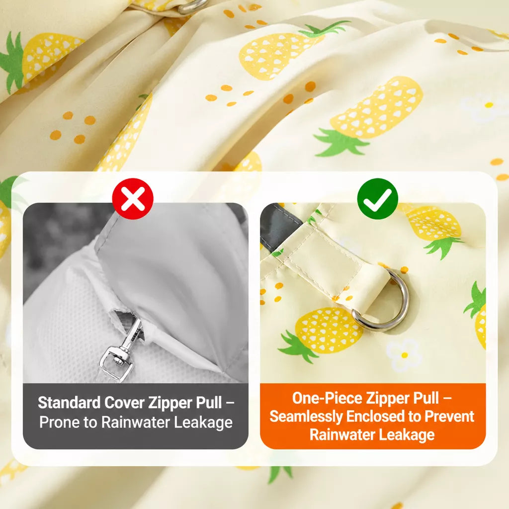 Full-Coverage Waterproof Four-Leg Raincoat for Small Dogs