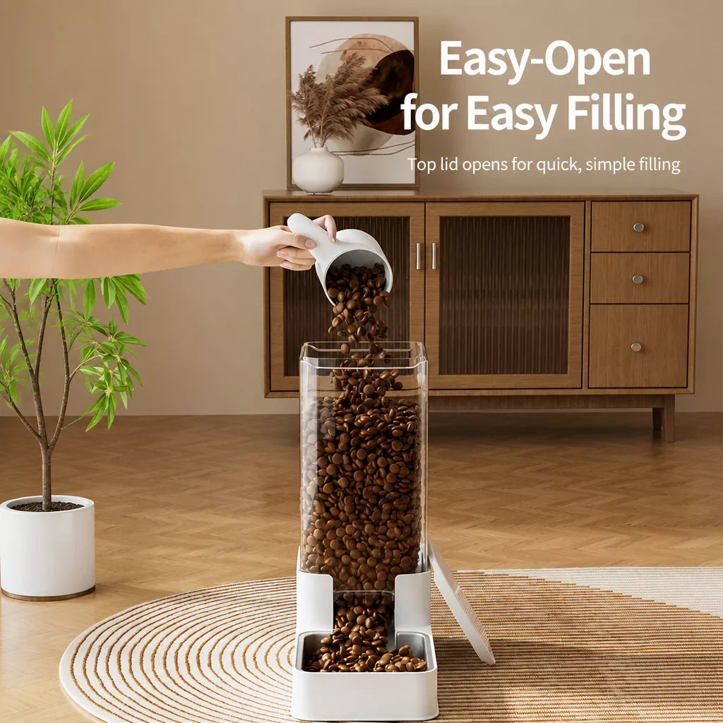 Elevated Dog & Cat Feeding Station with Water Dispenser