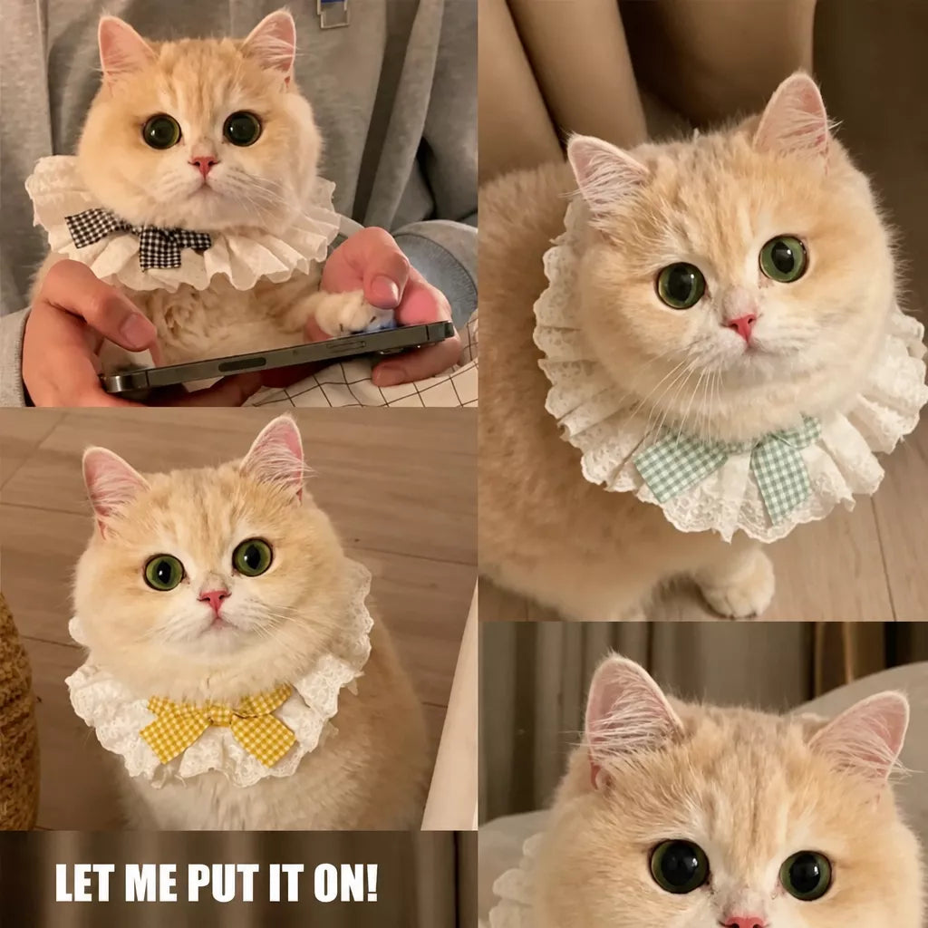 Pet Bib with Bow for Cats and Dogs