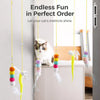 Hanging Feather Cat Teaser Toy with Elastic Wand