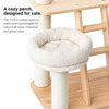 Rubberwood Cat Tree with Hideaway and Climbing Platform