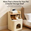 Two-Level Square Sisal Cat Scratcher Barrel with Resting Space