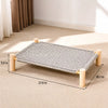 Cot-Style Cat Bed with Washable Scratching Mat